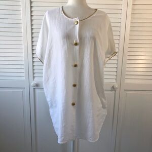 Wear Abouts Cotton Button Front Long Shirt